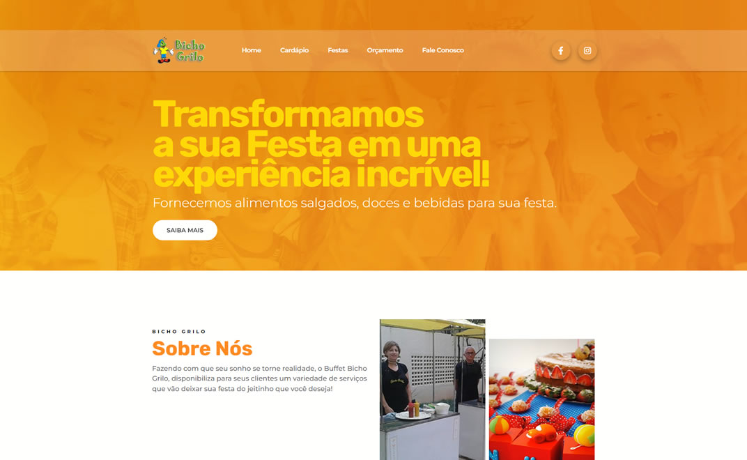 Projeto Site Buffet Bicho Grilo