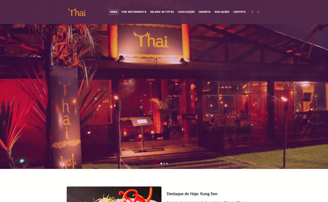 Projeto Site Restaurante Thai